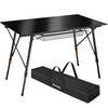 tectake® - Aluminium campingtafel kampeertafel klaptafel - in hoogte verstelbaar - zwart - 404985
