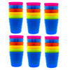 36 x Kunststof onbreekbare drinkbekers - BPA-vrij - 6 kleuren - 240 ml
