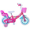 Mattel Meisjesfiets Barbie 12 Inch 18 cm Meisjes Doortrapper Roze/Blauw