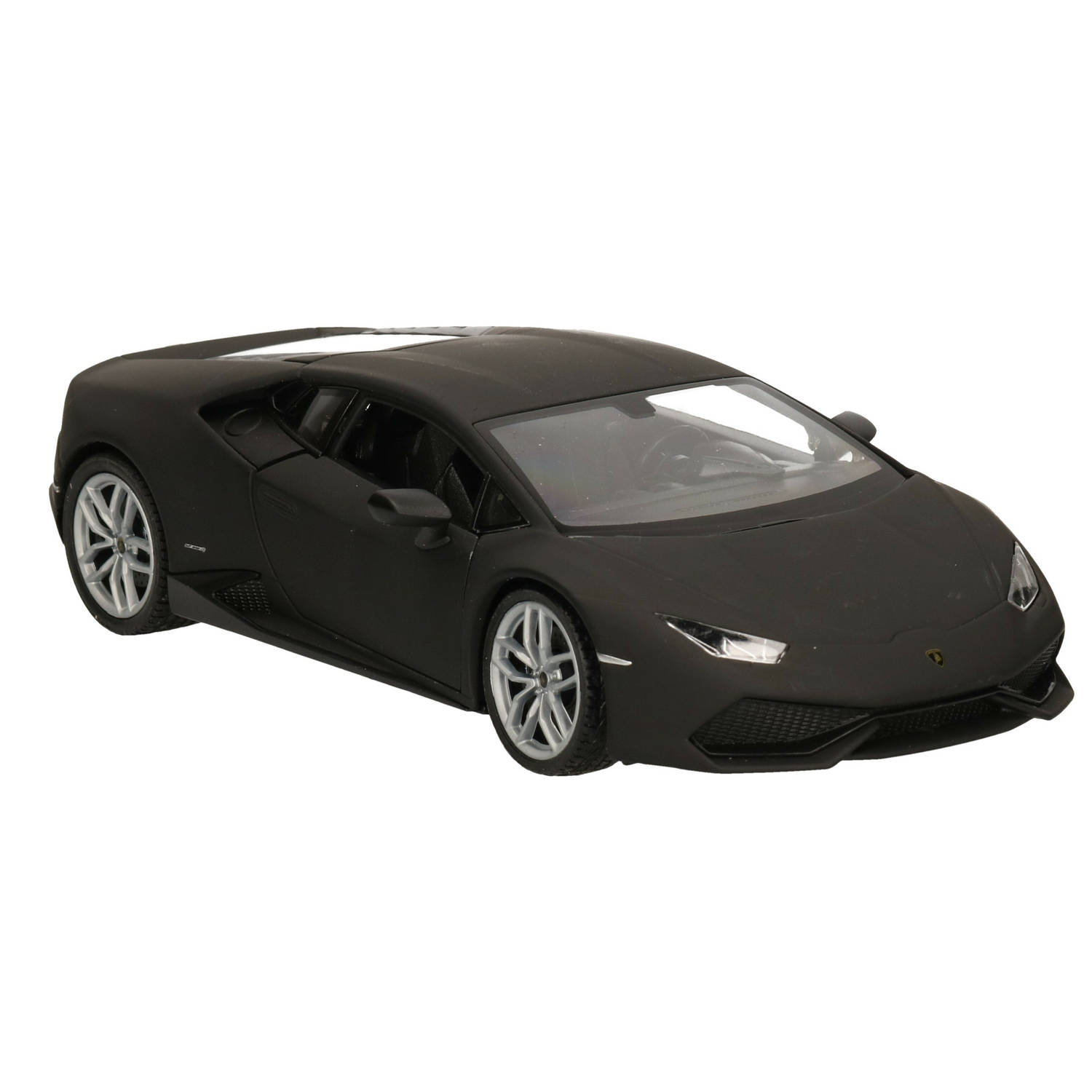 Welly modelauto/speelgoedauto Lamborghini Huracan - matzwart - schaal 1:24/19 x 8 x 5 cm