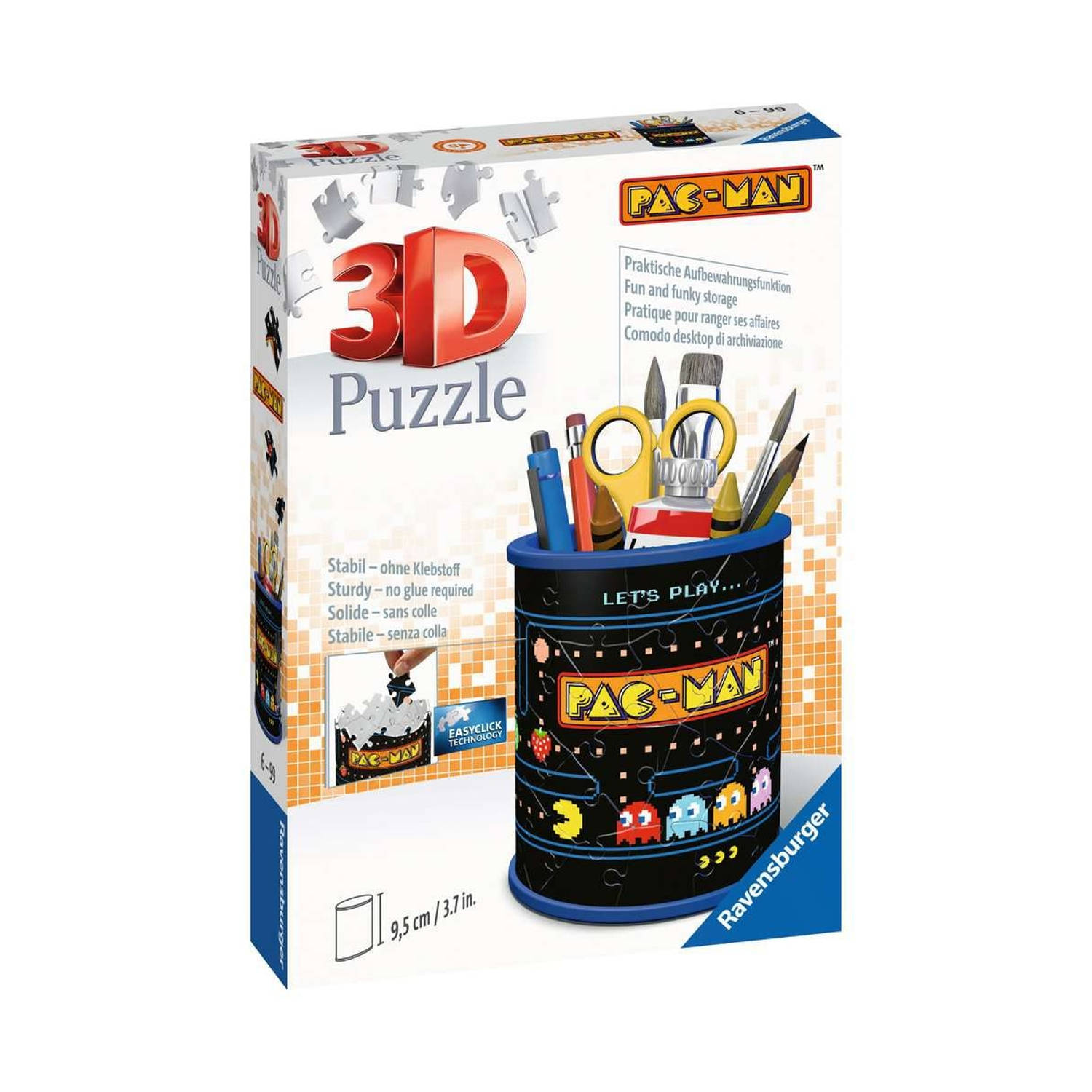 Pac-Man 3D Puzzle Pencil Holder (54 pieces)