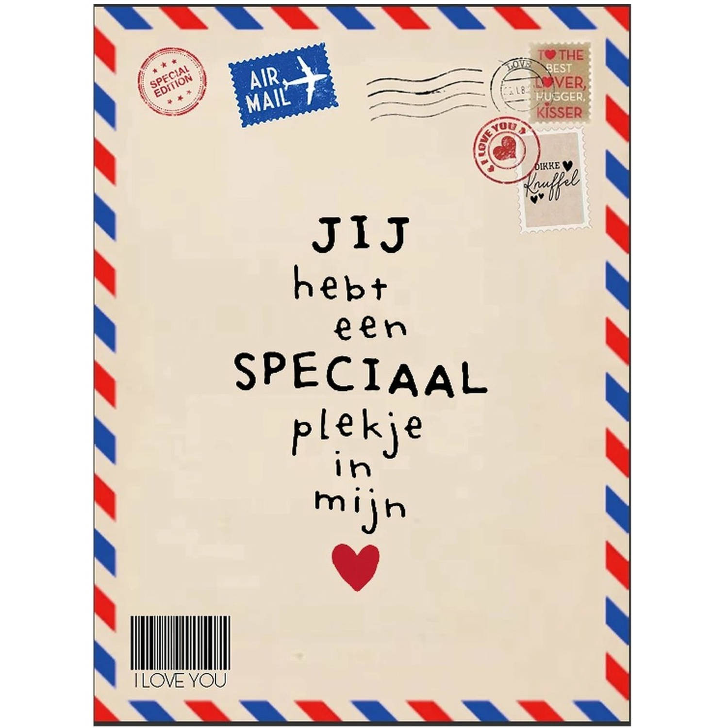 Post Deken - Sprei - Wikkeldoek- Plaid - Liefde - Love - Hart - bankdeken - Valentijn - cadeau - gift - postpakje - verjaardag - kado - knuffeldeken