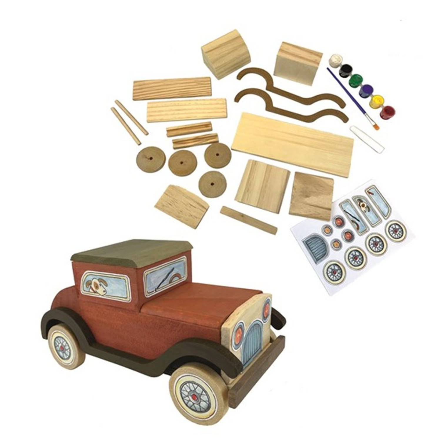 Egmont Toys Knutselpakket houten Oldtimer auto