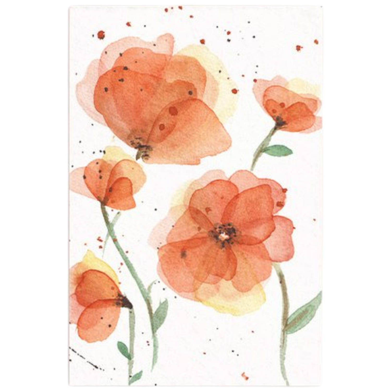 FRITSY - Kaart 'Bloemen Oranje' - 5 stuks