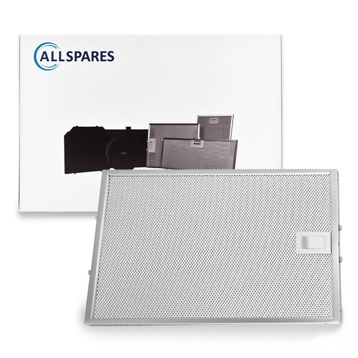 AllSpares Metaalfilter voor afzuigkappen geschikt voor Bosch Siemens Neff 00353110-353110 (310x250x8