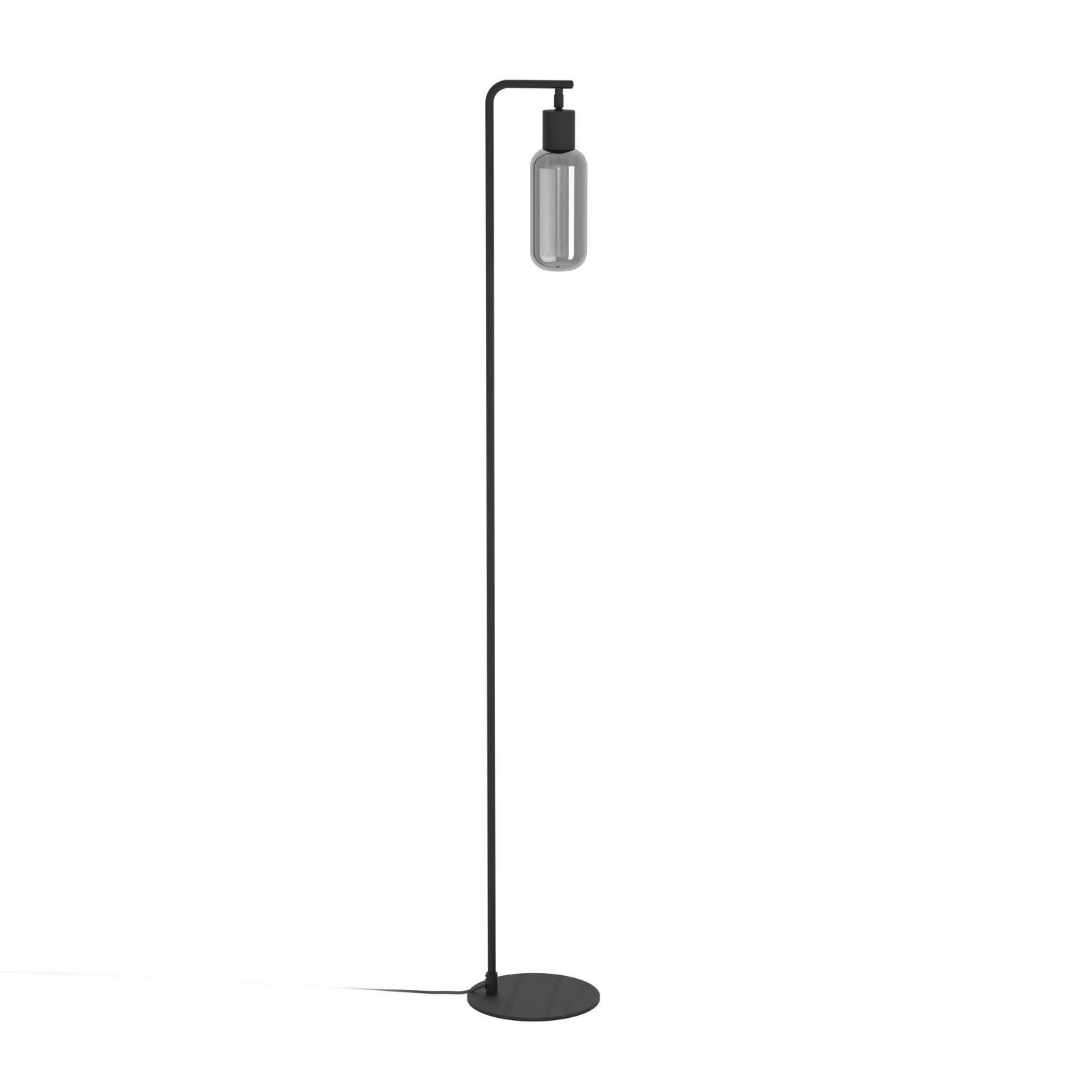 EGLO Majone vloerlamp - E27 - Smoke glas - 151 cm - Zwart