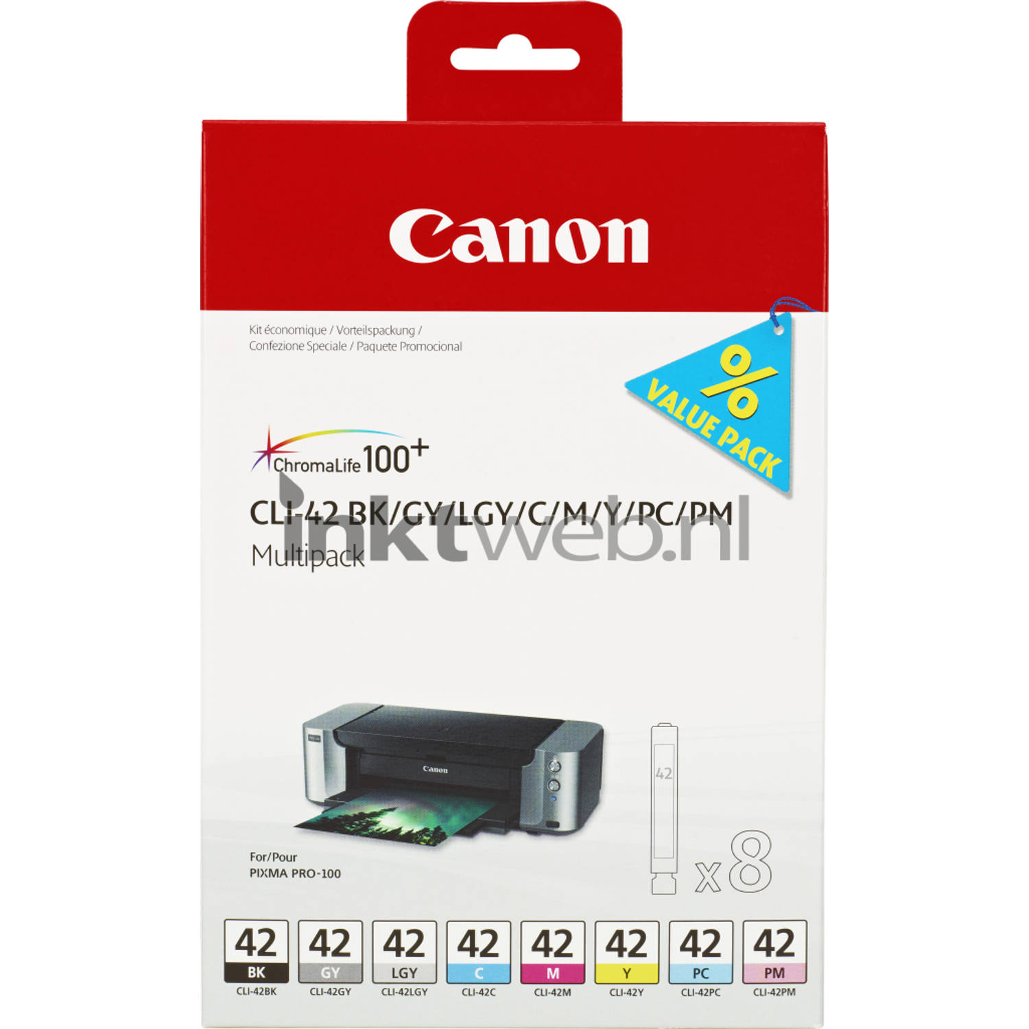 Canon CLI-42 8-pack zwart en kleur cartridge