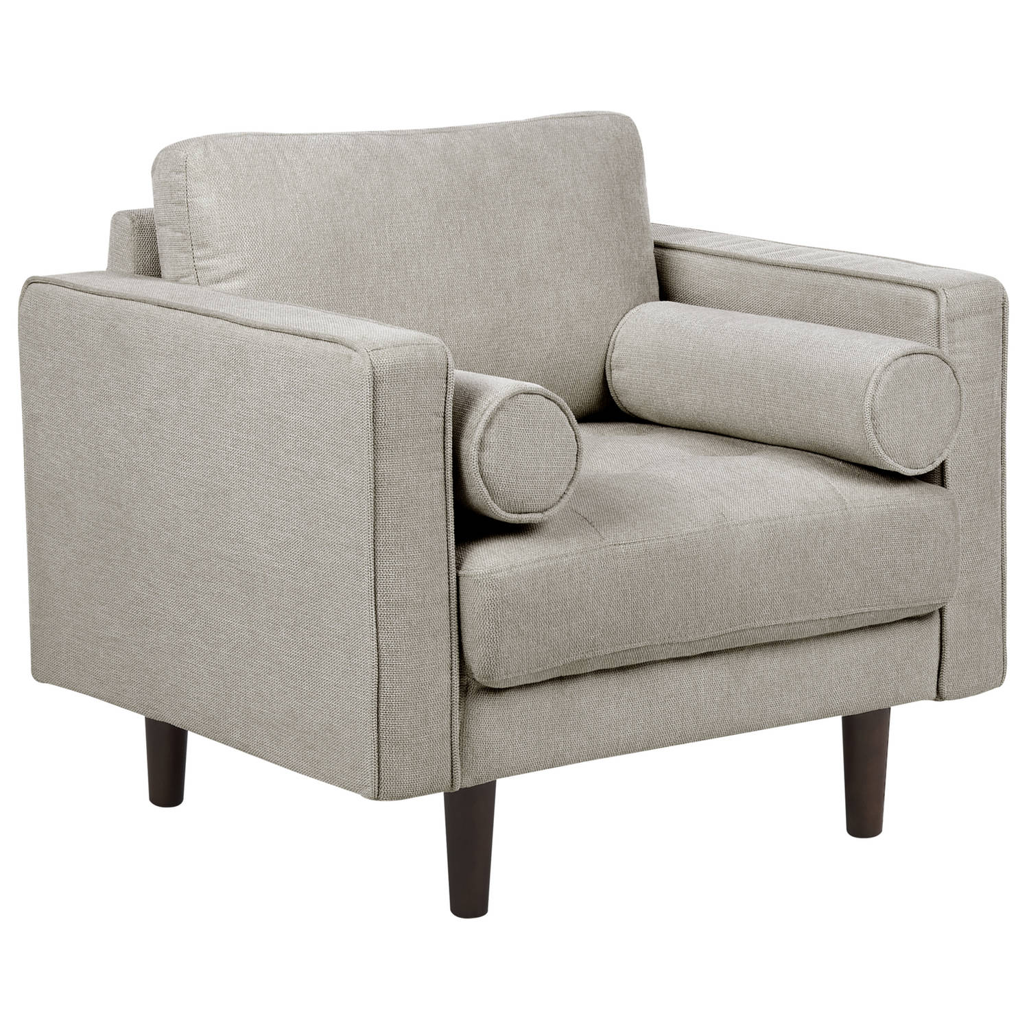 NURMO - Fauteuil - Taupe - Polyester