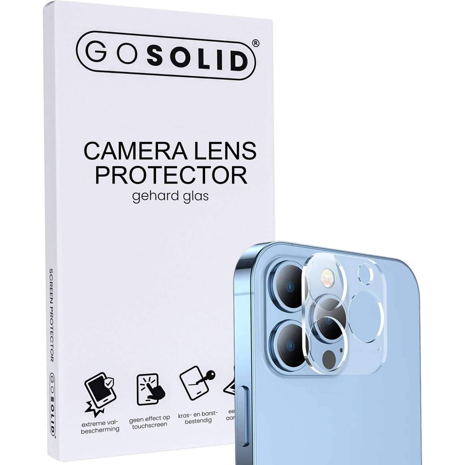 GO SOLID! Apple iPhone 12 Pro Camera Lens protector gehard glas