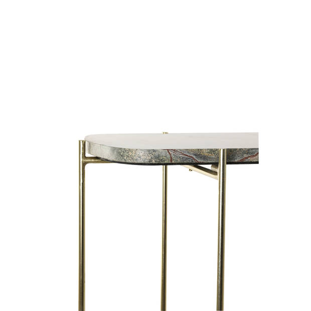 Light&living Side table 103x37x80 cm BESUT marmer groen+glas-goud