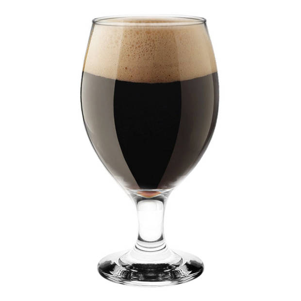 Glasmark Bierglazen - 12x - op voet - 360 ml - glas - speciaal bier - Bierglazen