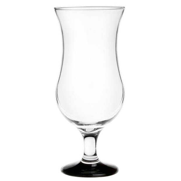 Glasmark Cocktail glazen - 6x - 420 ml - zwart - glas - pina colada glazen - Cocktailglazen