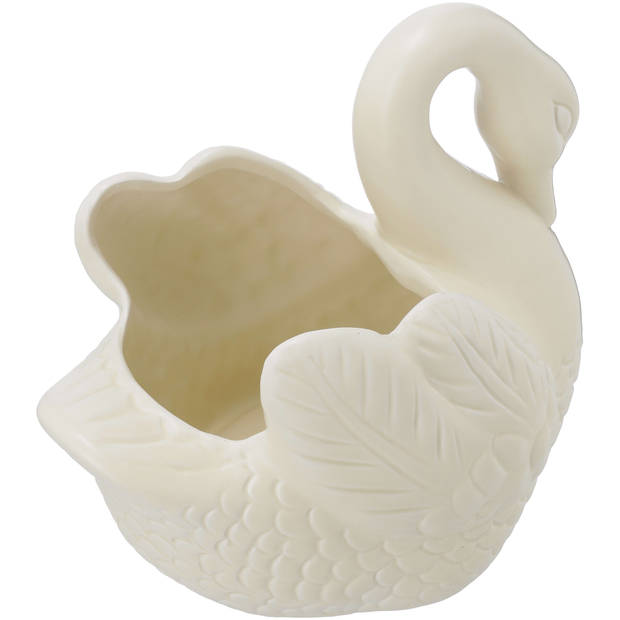 Blokker bloempot Swan - 29x20x24,5cm - creme