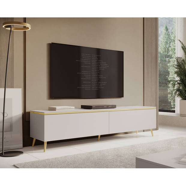 Meubella TV-Meubel Assunta - Beige - 180 cm - Staand