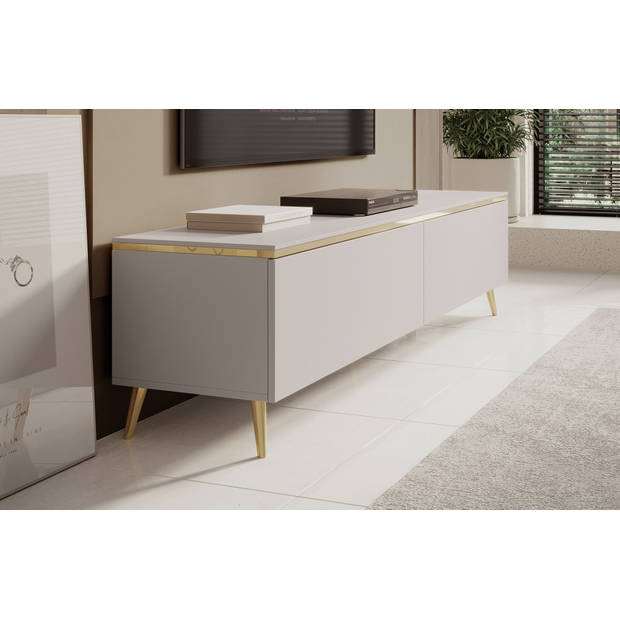 Meubella TV-Meubel Assunta - Beige - 180 cm - Staand