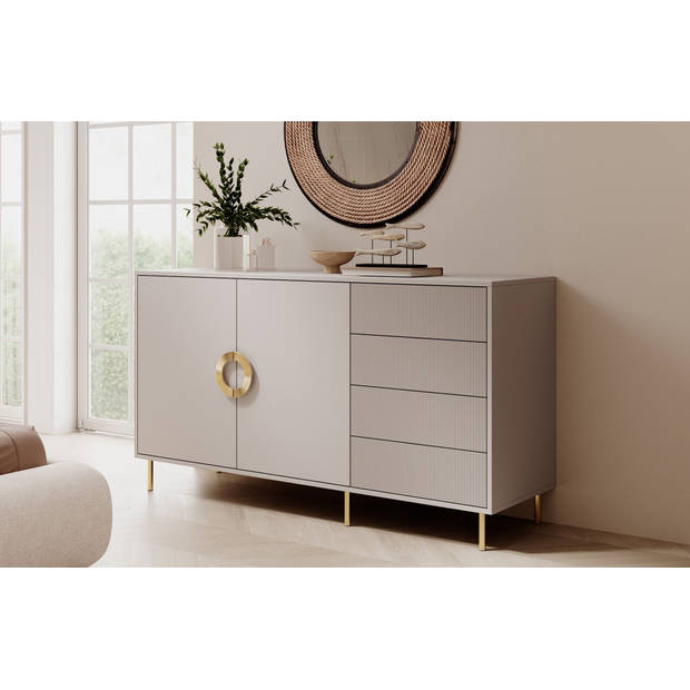 Meubella Dressoir Nyna - Beige - 150 cm