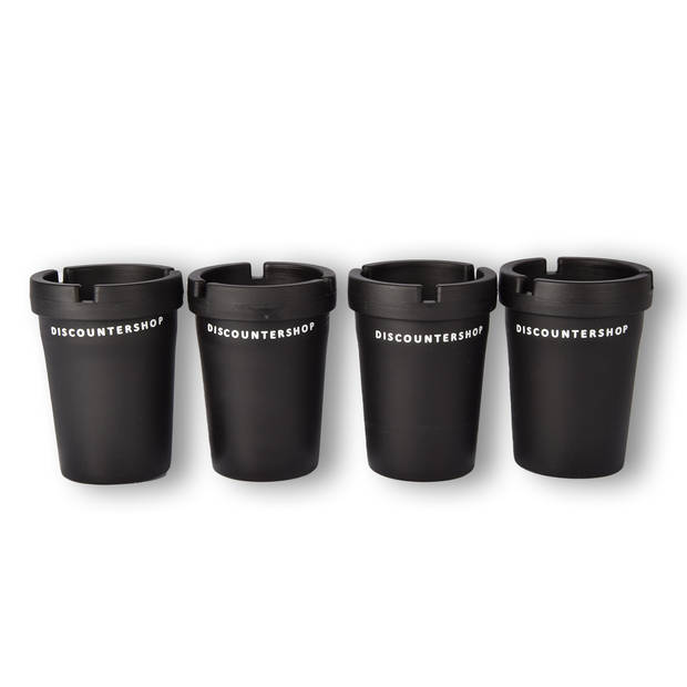 Set of 4 Auto ashtray ashtray plastic 2711g Black beach ashtray cigarette ashtray Car accessories