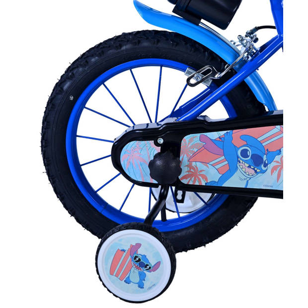 Disney Stitch Kinderfiets - Jongens - 14 inch - Blauw - Twee handremmen