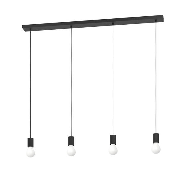 EGLO Nogalte hanglamp - E27 - 117 cm - Rechthoek - Zwart