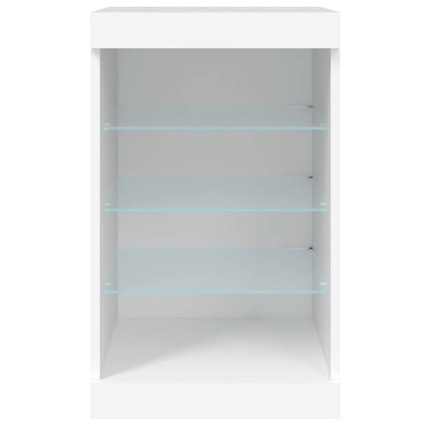 vidaXL Dressoir met LED-verlichting 41x37x67 cm wit