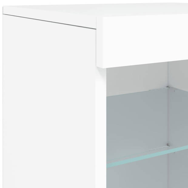 vidaXL Dressoir met LED-verlichting 41x37x67 cm wit