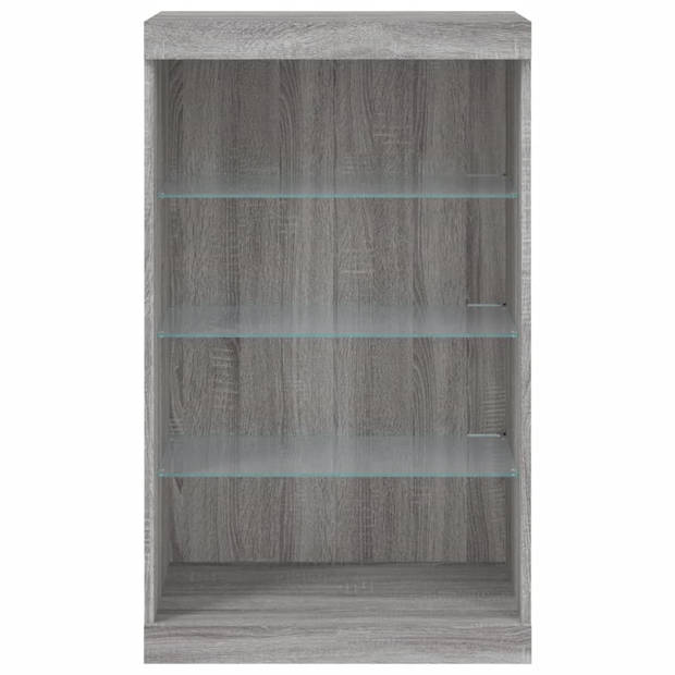 vidaXL Dressoir met LED-verlichting 60,5x37x100 cm grijs sonoma eiken