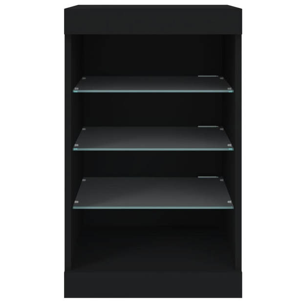 vidaXL Dressoir met LED-verlichting 41x37x67 cm zwart