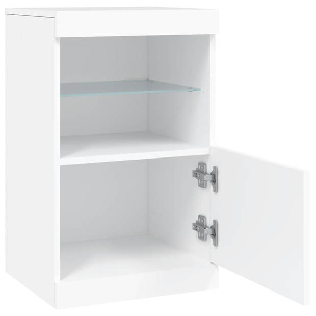 vidaXL Dressoir met LED-verlichting 41x37x67 cm wit