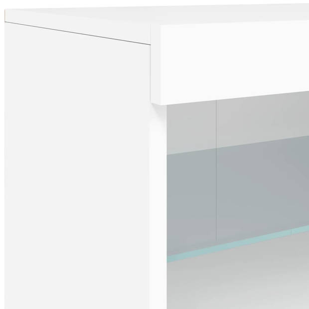 vidaXL Dressoir met LED-verlichting 41x37x67 cm wit