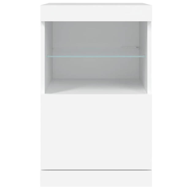 vidaXL Dressoir met LED-verlichting 41x37x67 cm wit