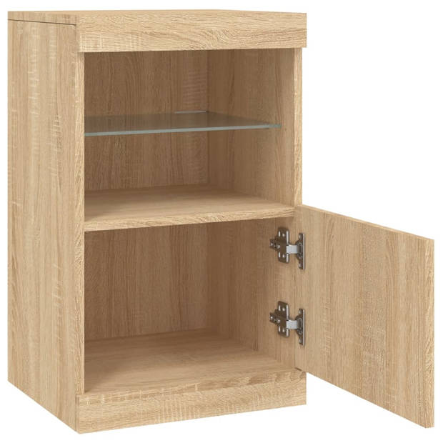 vidaXL Dressoir met LED-verlichting 41x37x67 cm sonoma eikenkleurig