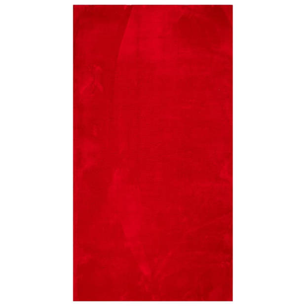vidaXL Vloerkleed HUARTE laagpolig zacht wasbaar 60x110 cm rood