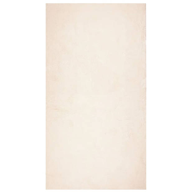 vidaXL Vloerkleed HUARTE laagpolig zacht wasbaar 80x150 cm beige