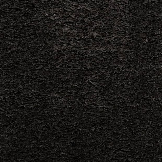 vidaXL Vloerkleed HUARTE laagpolig zacht wasbaar 160x160 cm zwart