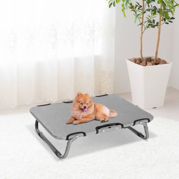 Hondenbed - Hondenstretcher - Honden ligbed - Hondenmand - Grijs - 59 x 46 x 15 cm