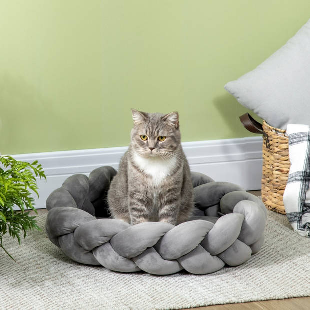 Hondenbed wasbaar - Kattenbed - Kattenmand - Hondenkussen - Hondenmand - 55 cm x 55 cm x 14 cm