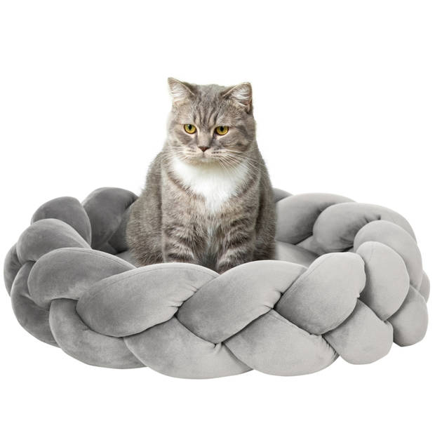 Hondenbed wasbaar - Kattenbed - Kattenmand - Hondenkussen - Hondenmand - 55 cm x 55 cm x 14 cm