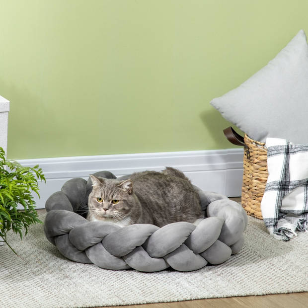 Hondenbed wasbaar - Kattenbed - Kattenmand - Hondenkussen - Hondenmand - 55 cm x 55 cm x 14 cm