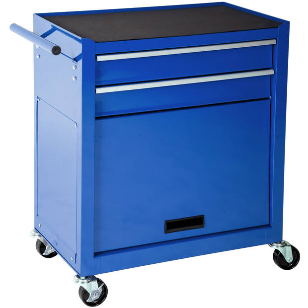 tectake® - Gereedschapswagen met 8 lades - blauw - 402804