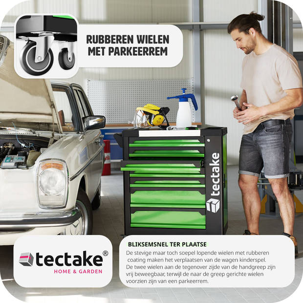 tectake® - Gereedschapswagen incl. gereedschap - 1599-delig - zeer compleet - 403385