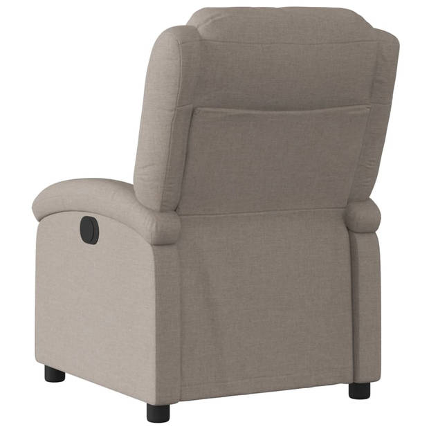 vidaXL Fauteuil verstelbaar elektrisch stof taupe