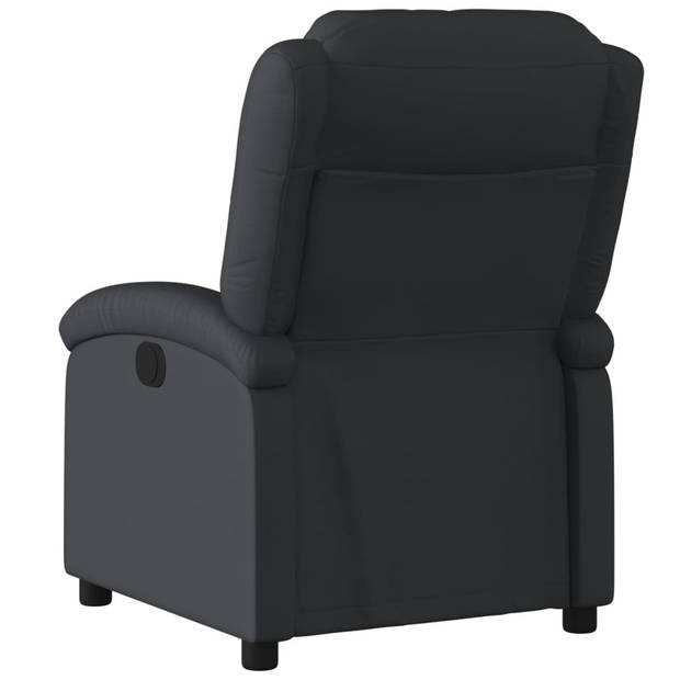 vidaXL Fauteuil echt leer zwart