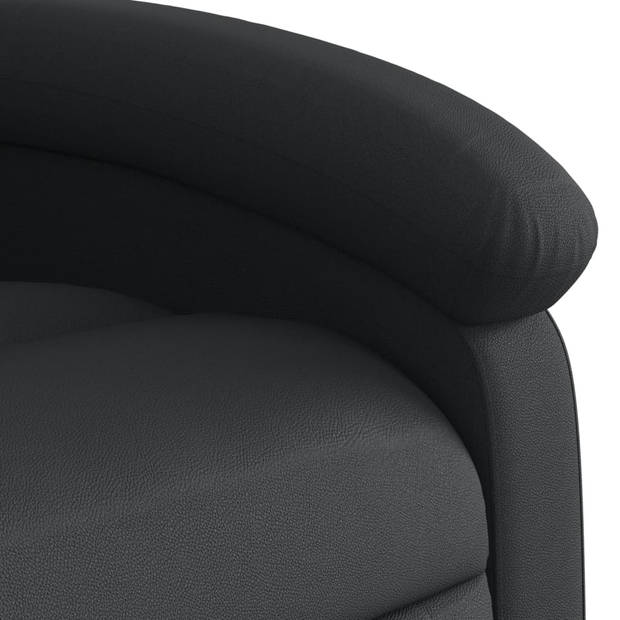 vidaXL Fauteuil echt leer zwart