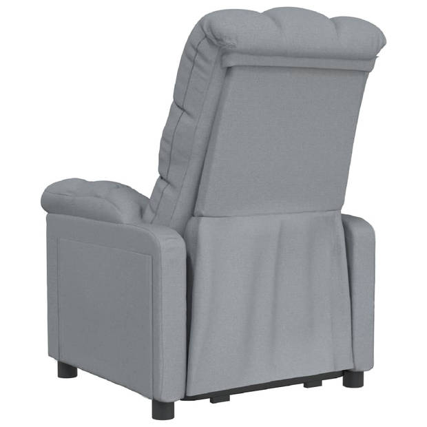 vidaXL Fauteuil verstelbaar stof lichtgrijs