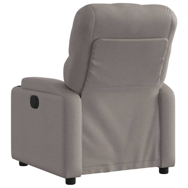 vidaXL Fauteuil verstelbaar stof taupe