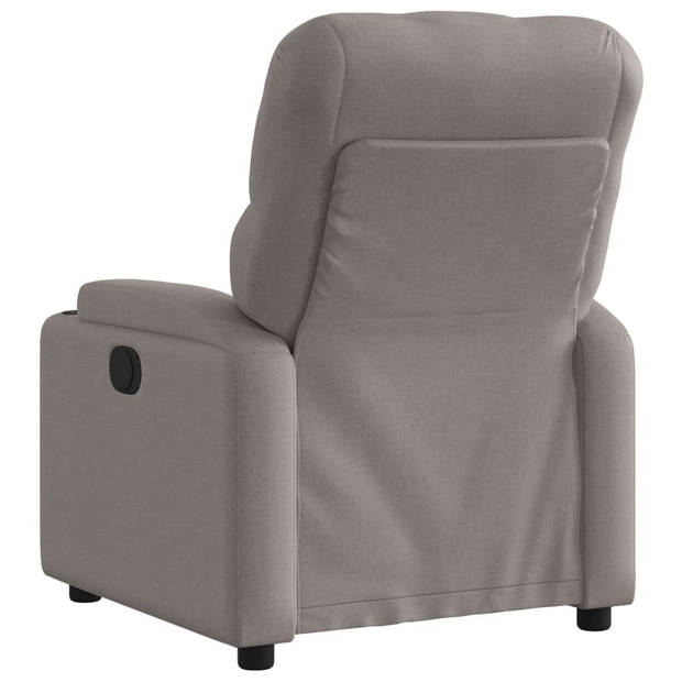 vidaXL Fauteuil verstelbaar elektrisch stof taupe