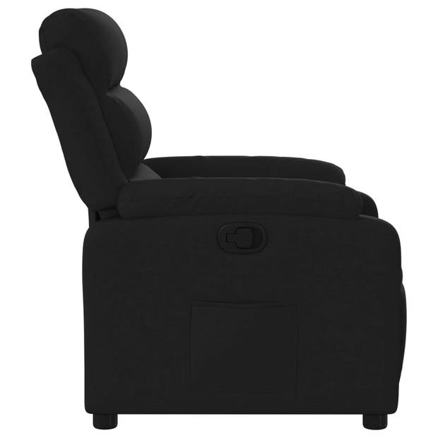 vidaXL Fauteuil verstelbaar stof zwart