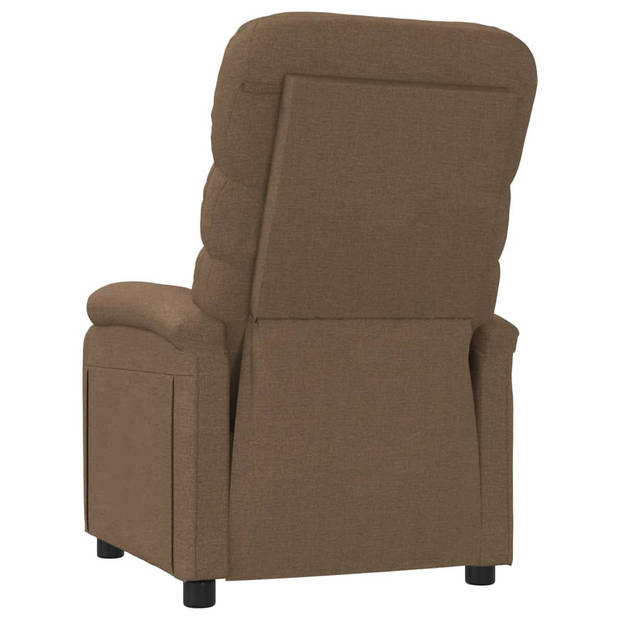 vidaXL Fauteuil verstelbaar stof bruin