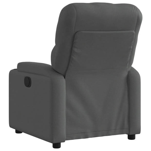 vidaXL Fauteuil verstelbaar stof donkergrijs