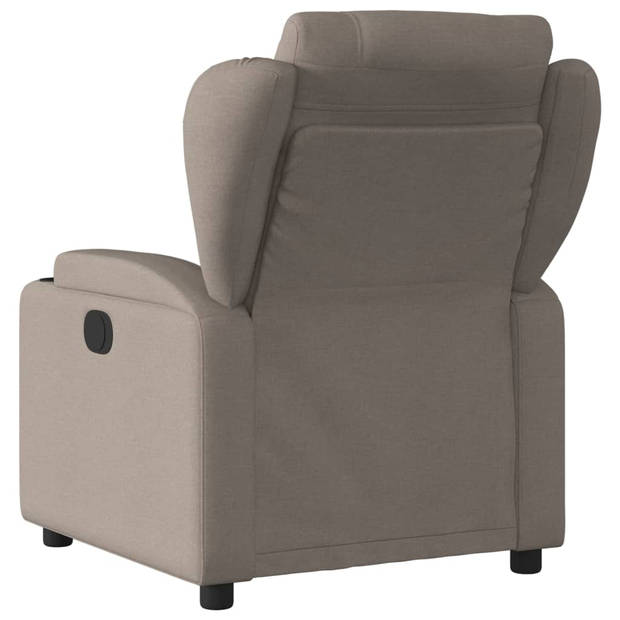 vidaXL Fauteuil verstelbaar elektrisch stof taupe